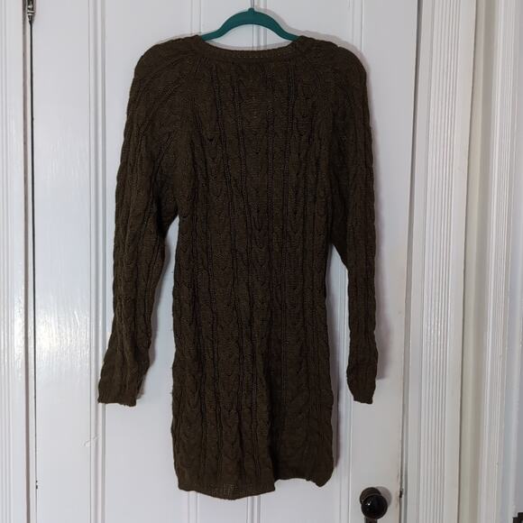 Adrienne Vittadini Alpaca Fishermen Knit Sweater Dress - Picture 3 of 7